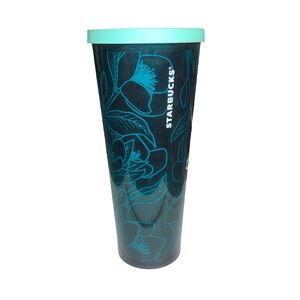 Starbucks Teal Floral Tumbler